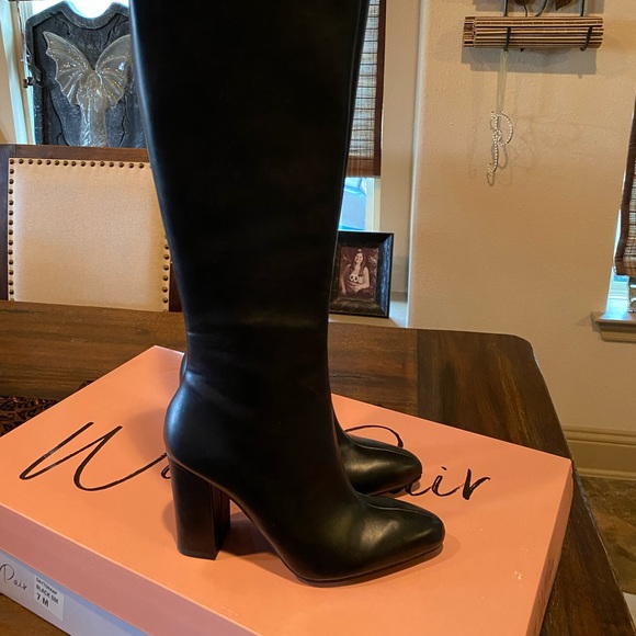 Macy’s Wild Pair Daytona Black Knee-High Zip Up Boots Size 7M - Picture 2 of 16